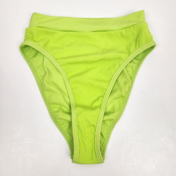 L*Space Frenchi Bikini Bottom in Green Size XL High Waisted - Picture 1 of 3